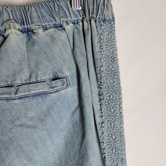 NWT Reba Womens Jeans Size 10 Blue Embroidered High Rise Elastic Waist Pockets - Picture 7 of 8
